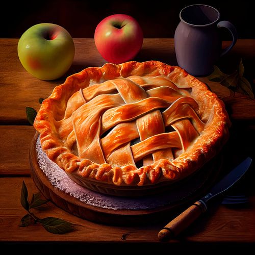 Gebackener Apfelkuchen