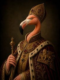 Cardinal Flamingo, Keeper of the Pond by Salt Theory
