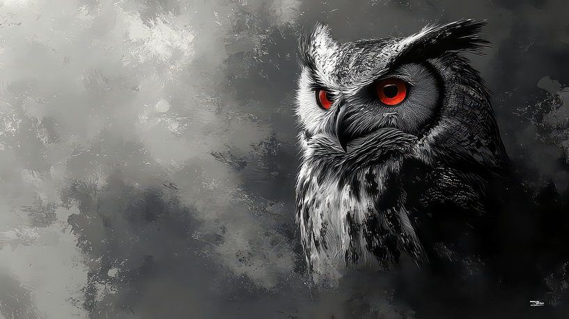owl - little owl by Gelissen Artworks