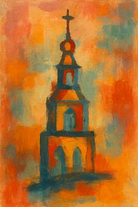 Feuerturm - Kirchenarchitektur in abstrakter Wärme