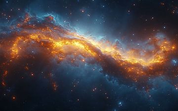 Verken de majestueuze schoonheid van ons stellaire, universum als AI Pcture van de-nue-pic