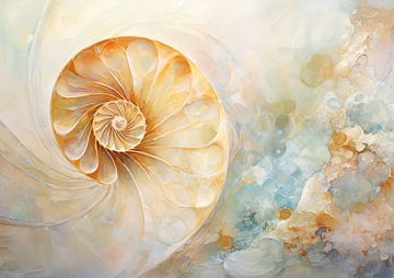 Nautilus | Nautilus Schilderij van Abstract Schilderij