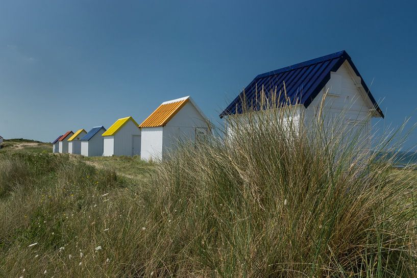 Cheerfully coloured town houses in Gouville-sur-Mer by Patrick Verhoef