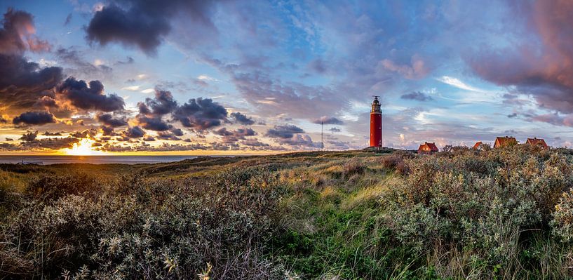 Vuurtoren Eierland Texel Zonsondergang van Texel360Fotografie Richard Heerschap