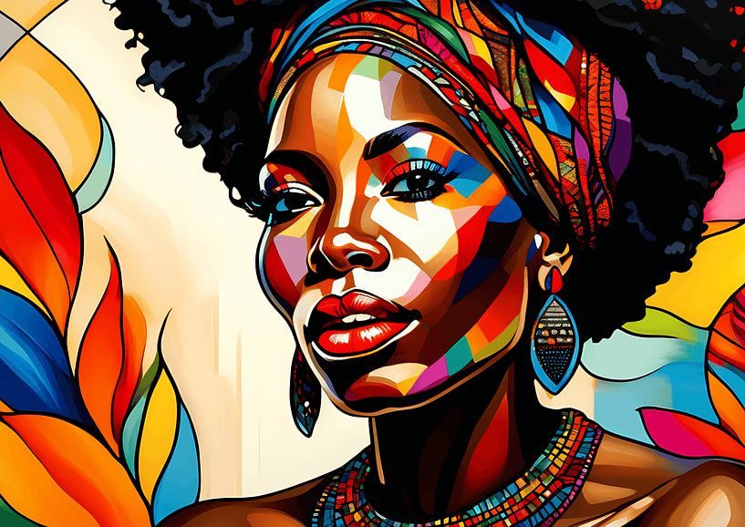 Portrait coloré d'une femme par BRZ999