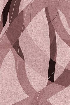 Moderne abstracte minimalistische vormen en lijnen in bruin nr. 4