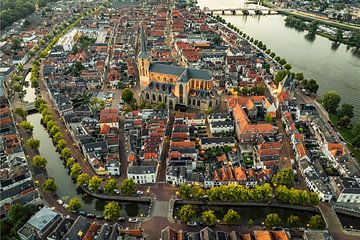 Kampen zomeravond zonsondergang luchtfoto van Sjoerd van der Wal Fotografie