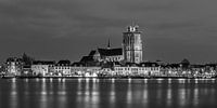 Grote Kerk of Dordrecht in black and white - 2