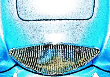 Radiator grille of a vintage car mixed media by Werner Lehmann