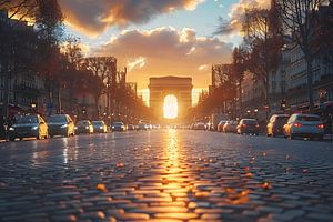 Magischer Morgen an der Avenue des Champs Elysees