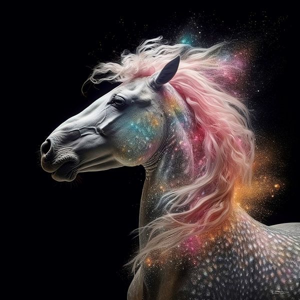 Pferd in mehrfarbig von Gelissen Artworks
