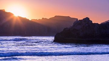 Sunset at Bandon Beach, Oregon, United States. sur Henk Meijer Photography