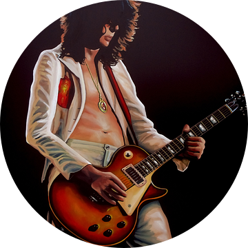 Jimmy Page In Led Zeppelin Schilderij van Paul Meijering