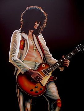 Jimmy Page In Led Zeppelin Schilderij