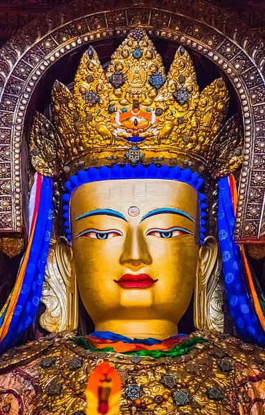 Buddha in Palcho monastery, Tibet by Rietje Bulthuis