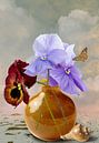 Still life 'Lilac violets in an ocher yellow glass vase' by Willy Sengers thumbnail