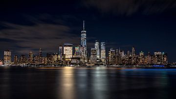 New York City evening skyline