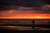 Samen op het strand