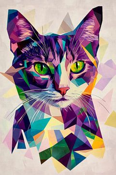 Coloured cat's eye - geometric art by Poster Art Shop