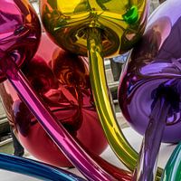 Art work TULIPS by Jeff Koons at the Guggenheim Museum in Bilbao