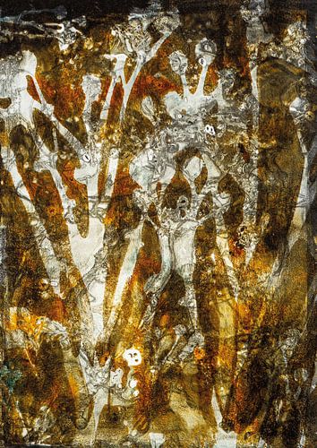 Botanical plants print ochre and black