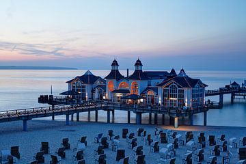 Seebruecke Sellin au crépuscule, Sellin, île de Ruegen, Allemagne, Europe sur Torsten Krüger