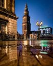 Martini-Turm vom Grote Markt in Groningen von Harmen van der Vaart Miniaturansicht