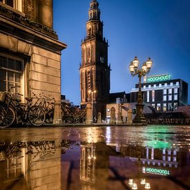 Martini Tower from the Grote Markt in Groningen by Harmen van der Vaart
