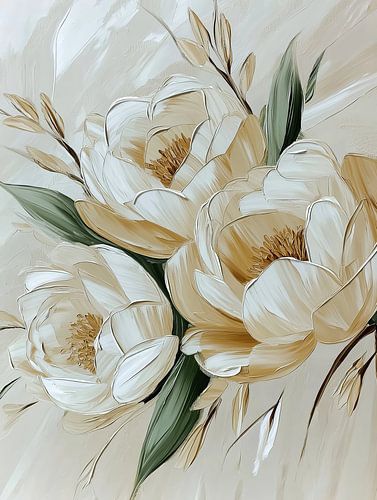 Flowers beige by Bert Nijholt