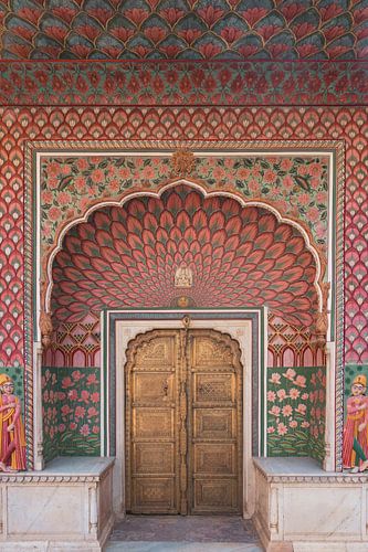 Farbige Tür | Reisefotografie Druck | Jaipur Rajasthan Indien