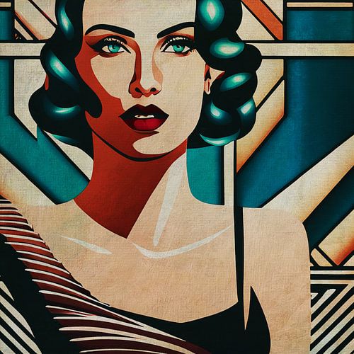 Portret van een vrouw uit de jaren 1920