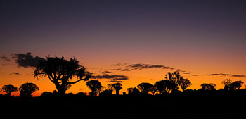 Zonsondergang in Namibië