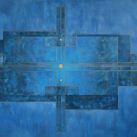 Hotel Kunst | Blue Hotel Atmosphere by Eye catching paintings