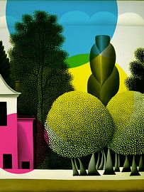 Landschap met CMYK 1 van Artclaud