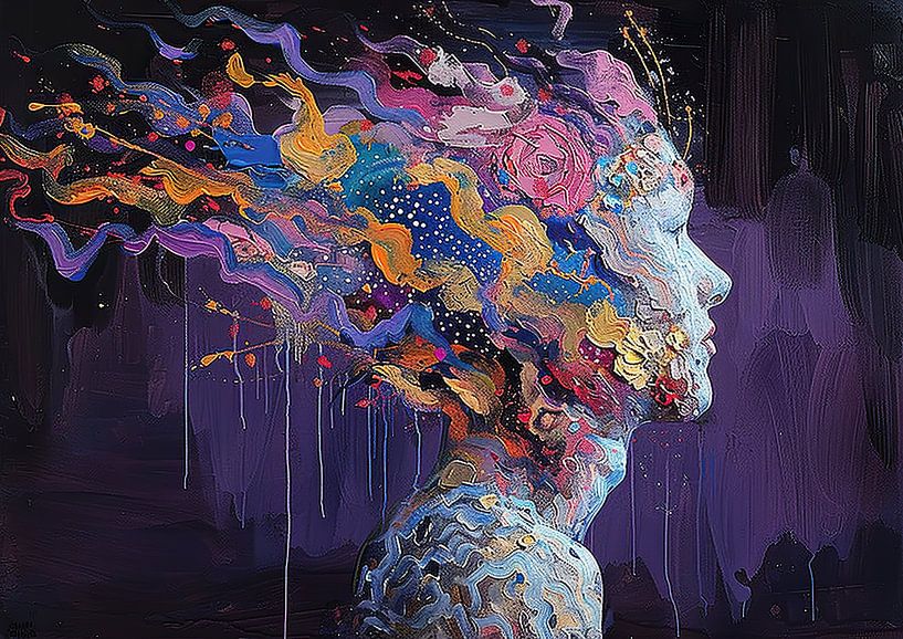 Peinture abstraite femme | Mind Cascade par Caprices d'Art