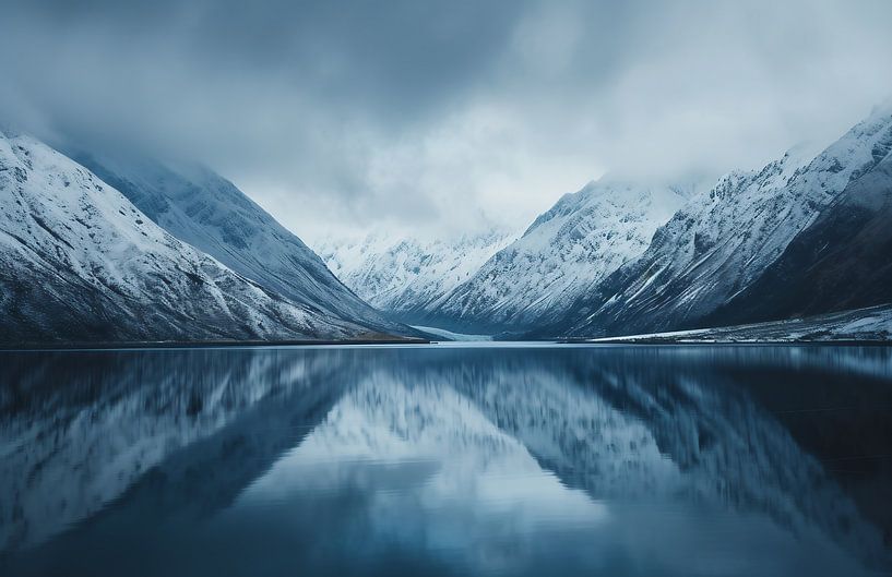 Winterliche Felsenlandschaft am Meer von fernlichtsicht