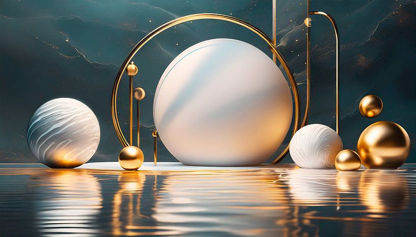 Boules design avec blanc et or par Mustafa Kurnaz