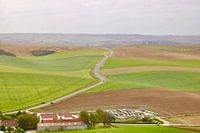 motorway over a hilly landscape