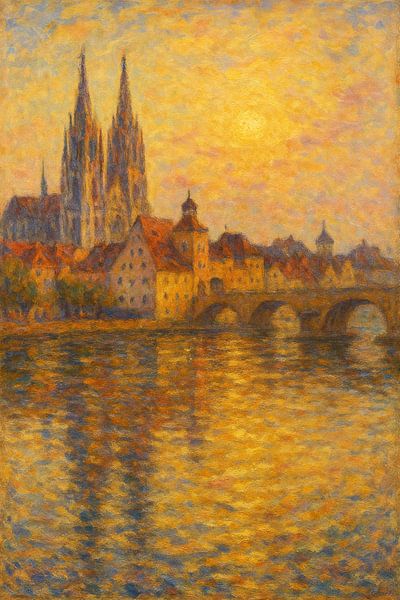 Regensburg avondlicht van Travel Shop