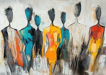 Kleurrijke Figuren van Kunst Kriebels