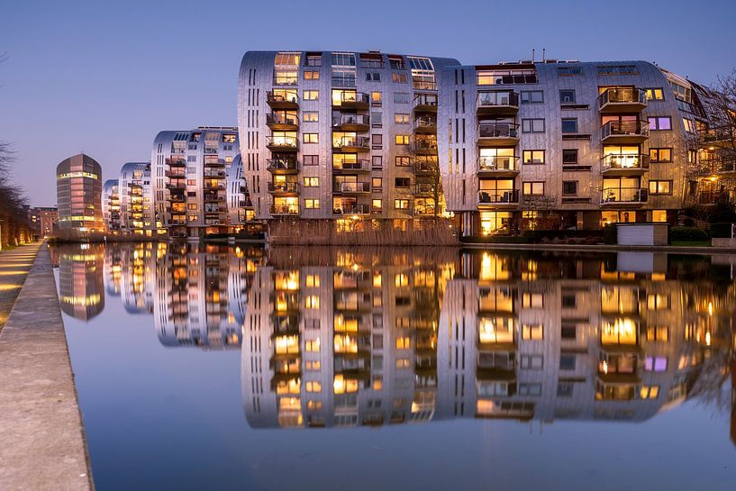 Blue hour at Paleiskwartier, Den Bosch by Frank Laurens