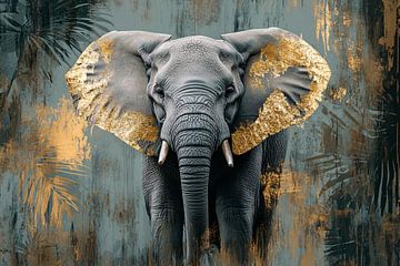 Olifant met gouden details van Imperial Art House