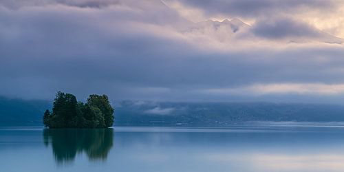 Eilandje in het meer van Brienz