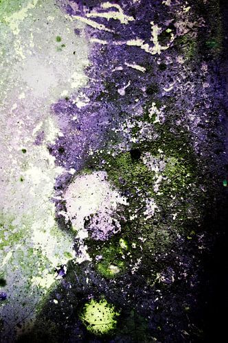 Junk art purple green
