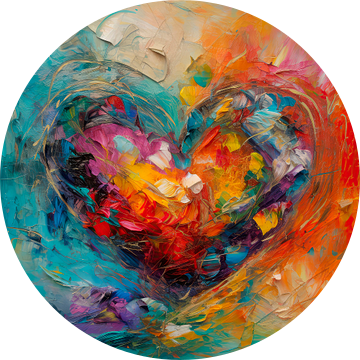 Abstract Kleurrijk Hart