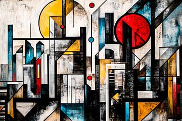 Moderne abstracte skyline kunst van Art & Soul Creations