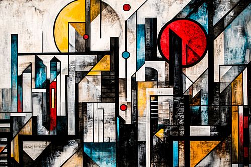 Moderne abstracte skyline kunst
