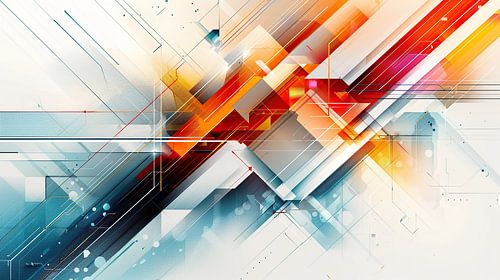 Des fragments de lumière colorés avec des lignes diagonales