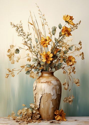 Romantisch Bloemenboeket Schilderij