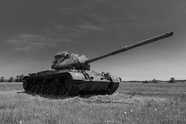 M47 Patton char d'assaut armée noir blanc 6 sur Martin Albers Photography